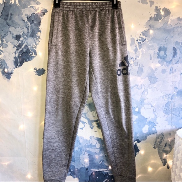 adidas Other - Boys Adidas Heathered Grey Drawstring Joggers L